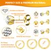 Nunpag 24 Pcs Ear Piercing Kit Ear Disposable Piercing Gun Kit Includes 6 Pcs Self Piercing Gun 12 Pcs Cubic Zirconia Earrings Stud Hoop Earrings Easy-to-Use Ear Piercer Kit Tool view 2