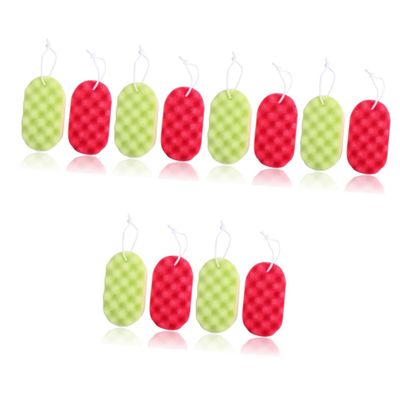 Baluue 12pcs Wear-Resistant Body Scrubber Comfortable Shower Sponges for Adults High Absorbency Bathing for Daily Use Colors Included