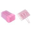 100PCS Glitter Crystal Lip Brush, Disposable Lip Brushes for Lip Gloss Lipstick, 300PCS Crystal Eyelash Brushes, Pink Disposable Mascara Wands for Eyelash Extensions and Eyebrow Brush view 1