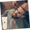 Beatifufu Beard and Mustache Scissors Set Stainless Steel Trimming Kit with Comb and Storage Bag for Men Grooming and Facial Hair Care view 3