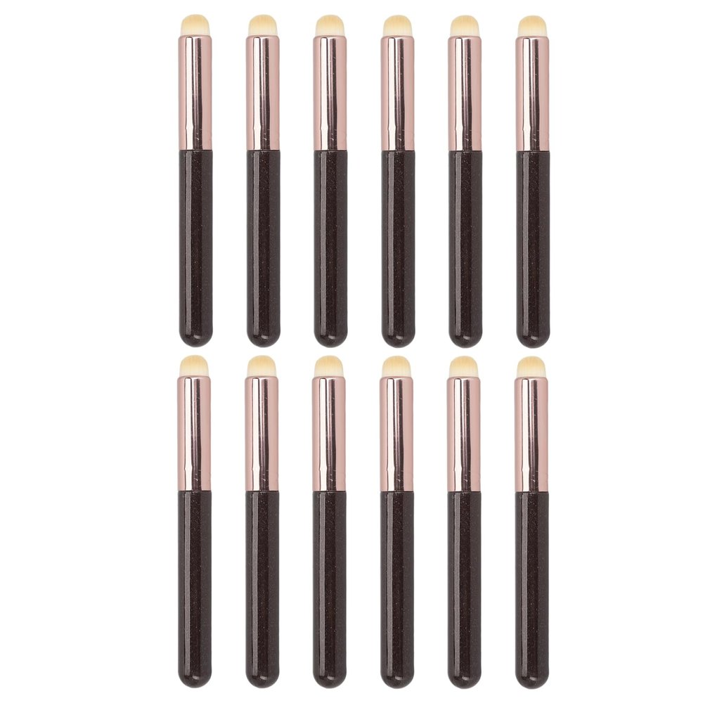 12Pcs Lip Brush Portable Exquisite Soft Lip Concealer Makeup Brush for Home Travel