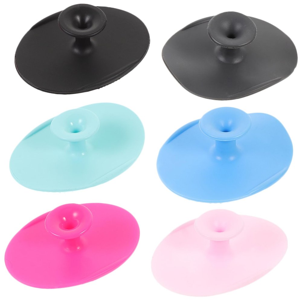 Baluue 6pcs Silicone Facial Cleansing Brush Exfoliating Face Wash Brush Guasha Gentle and Safe Face Scrubber for Women Makeup Remover