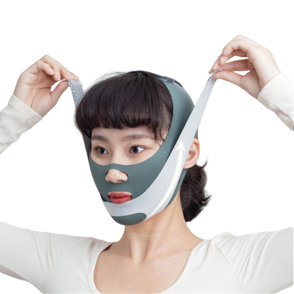 3PCSFace Slimmer & Contouring Mask - V-Shape Lifting, Double Chin Reduction, Wrinkle Smoothing, High-Elastic,Chin Strap, V Shaped Belt