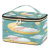 Travel Makeup Bag Sleeping Sheep PU Large Capacity Cosmetic Bag for Women Portable Cosmetic Bag with Handle for Girls Wedding Makeup Brushes view 1
