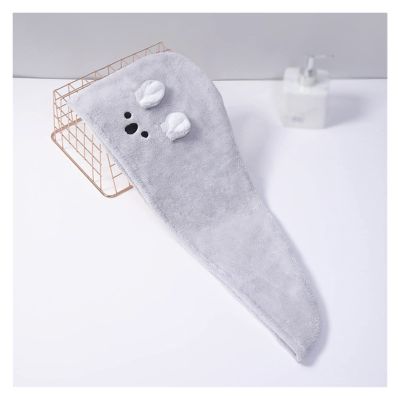 EAGLCQA Coral Fleece Dry Hair Cap Girl Washing Hair Super Absorbent Wiping Hair Towel Household Women Shower Cap(E) (D 1)
