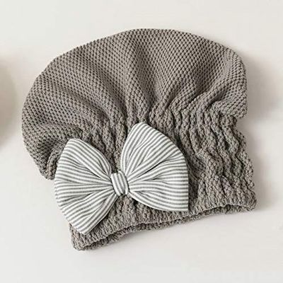 EAGLCQA 1Pcs for Women Quick-Drying Hair Cap Dry Hair Towel Super Absorbent Coral Velvet Bath Accessories Portable Shower Caps(Gray) (E One Size)