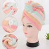 EAGLCQA 1Pcs Hair Wrapped Towels Quickly Portable Dry Bathroom Accessories Dry Hair Hat Shower Cap Microfiber Hair Turban Super Absorben view 2