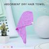 EAGLCQA Microfibre After Shower Hair Drying Wrap Womens Girls Lady's Towel Quick Dry Hair Hat Cap Turban Wrap Bathing Tools(White-Dinosaur Doodle4) (D One Size) view 3