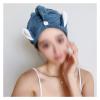 EAGLCQA Women Hair Towel Cap Coral Fleece Quick-Drying Towel with Buttons Bath Hair Drying Hat(A) (C 1) view 1