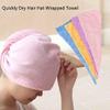 EAGLCQA Quickly Dry Hair Hat Wrapped Towel Microfiber Solid Hair Turban Bathroom Accessories Superfine Fiber Fabrics Bath Cap(D) (Black JoJo's Bizarre Adventure1) view 3