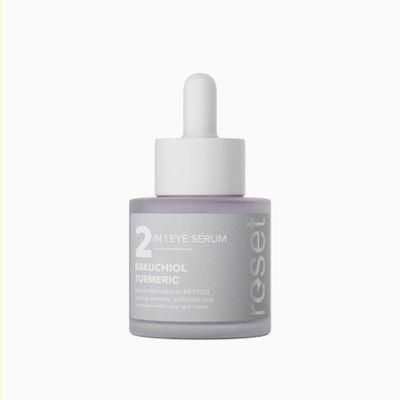 Klara Cosmetics Reset 2 in 1 Eye Serum - Cutting-edge Face Serum with Bakuchiol and Turmeric - Hydrating Eye Serum for Sensitive Skin - 1 oz