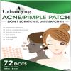 Acne Pimple Patch for Face (72 dots) | Waterproof Patches for Active Acne | Absorbs Pimple Overnight and Reduces Excess Oil | Facial Patches with 100% Hydrocolloid view 1