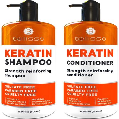 BELLISSO Keratin Enriched Shampoo and Keratin Conditioner