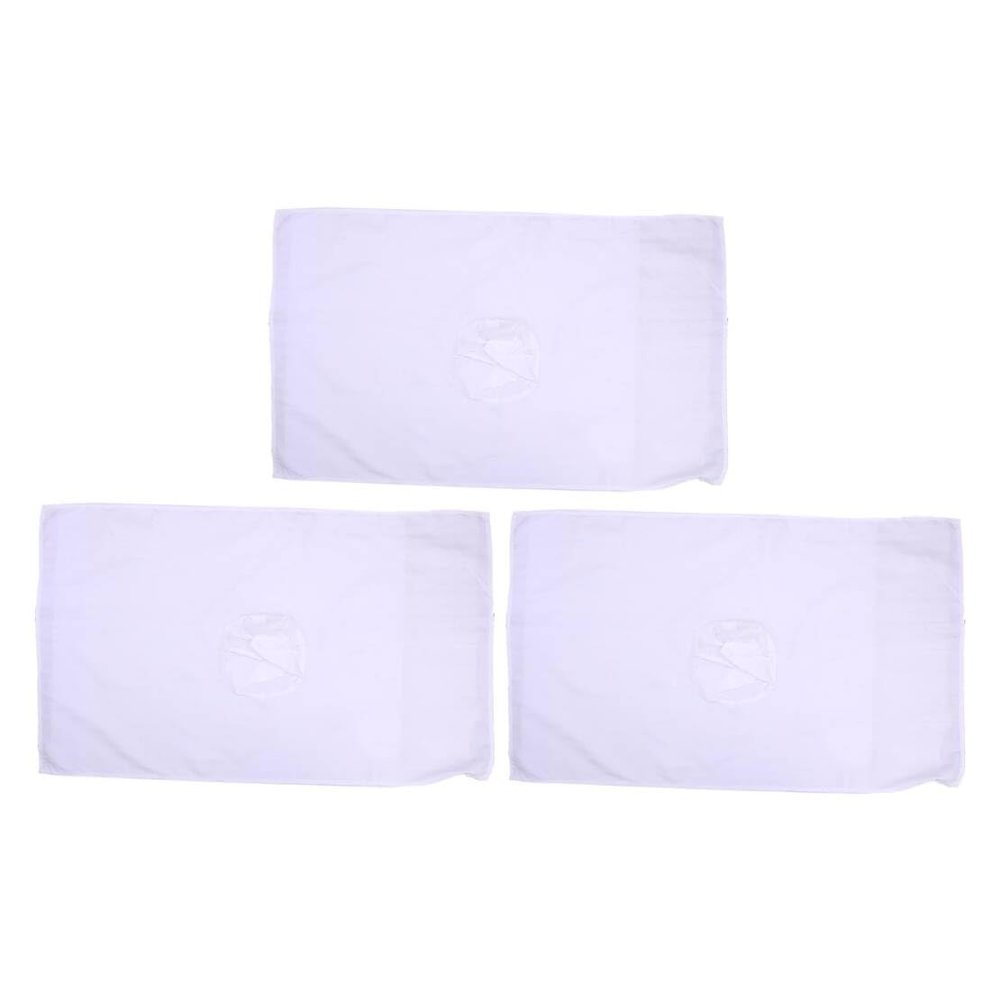 ciciTree 3pcs White Beauty Salon SPA Massage Table Bed Face Hole Towel Pad Sheet Cover 80x50cm
