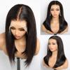 CYSDRH Bob Wig Human Hair Full 13x6 HD Lace Front Bob Wigs Pre Bleached Invisible Knots 200% Density Glueless Wigs Human Hair Pre Plucked Pre Cut Natural Hairline - 12 Inch Short Wigs for Black Women view 3