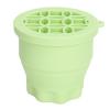 2 in 1 Makeup Brush Cleaning Mat with Brush Drying Rack Folding Space Saving Cosmetic Brush Cleaner Bowl (Green) view 1