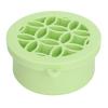 2 in 1 Makeup Brush Cleaning Mat with Brush Drying Rack Folding Space Saving Cosmetic Brush Cleaner Bowl (Green) view 2