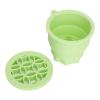 2 in 1 Makeup Brush Cleaning Mat with Brush Drying Rack Folding Space Saving Cosmetic Brush Cleaner Bowl (Green) view 4