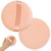 2Pcs Powder Puff 5Inch Body Powder Puff Large Loose Powder Puff Round Velour Powder Puff Ultra Soft Washable Fluffy Body Powder with Ribbon view 1