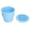 2 in 1 Makeup Brush Cleaning Mat with Brush Drying Rack Folding Space Saving Cosmetic Brush Cleaner Bowl (Blue) view 3