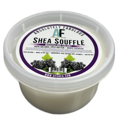 AF Shea Souffle | 100% Whipped Creamy Natural Shea Butter 8oz | Absolutely Fabulous (OS, Grape)