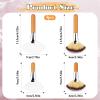 4 Pcs Fan Brushes Facial Highlighting Make Up Brush Soft Bristle Blush Brush Esthetician Fluffy Fan Brushes Face Cosmetic Tools with Long and Short Handle for Women Loose Powder Blush view 2