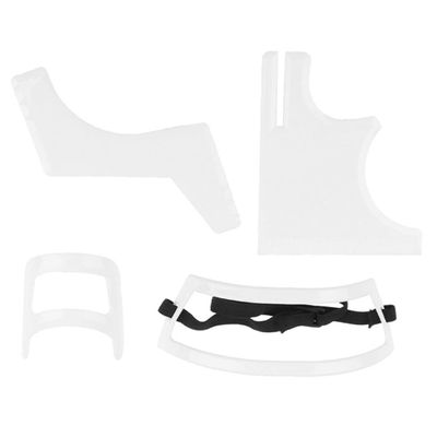 Beard Shaping Tool Kit Neckline Shaving Template Guide Set 4pcs for Men Hair Styling,White.