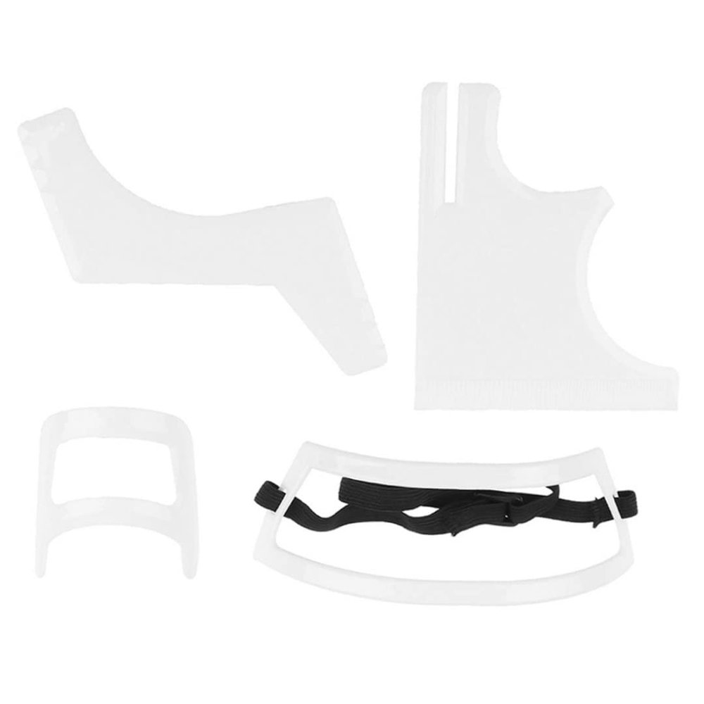Beard Shaping Tool Kit Neckline Shaving Template Guide Set 4pcs for Men Hair Styling,White.