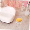 Baluue Salon Pedicure Stool Wheels Low Footrest Chair Swivel Rolling Seat for Bathroom Vanity Sturdy Easy to Move view 2