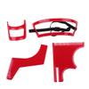 Beard Shaping Tool Kit Neckline Shaving Template Guide Set 4pcs for Men Hair Styling,Red. view 1