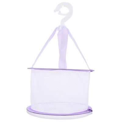 CHILDWEET Mesh Makeup Puff Drying Basket Ventilated Hanging Rack for Brushes Sponges Compact Storage for Fast Drying Cosmetics Beauty Tools Purple