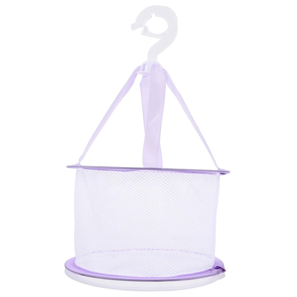CHILDWEET Mesh Makeup Puff Drying Basket Ventilated Hanging Rack for Brushes Sponges Compact Storage for Fast Drying Cosmetics Beauty Tools Purple
