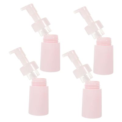 minkissy 4pcs Portable Foaming Soap Dispenser Travel Pump Bottle for Hand Washing Ergonomic Design for Easy Dispensing for Home Go Use