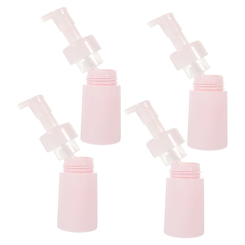 minkissy 4pcs Portable Foaming Soap Dispenser Travel Pump Bottle for Hand Washing Ergonomic Design for Easy Dispensing for Home Go Use
