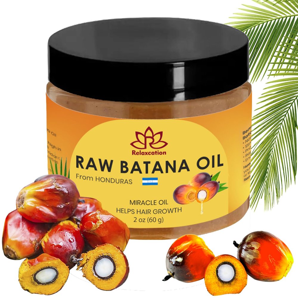 Batana Oil from Honduras - 100% Pure Raw Batana Oil - for Hair Growth, 100% Natural, Pure, Prevent Hair Loss and Enhances Hair Thickness in Men & Women (2 oz)