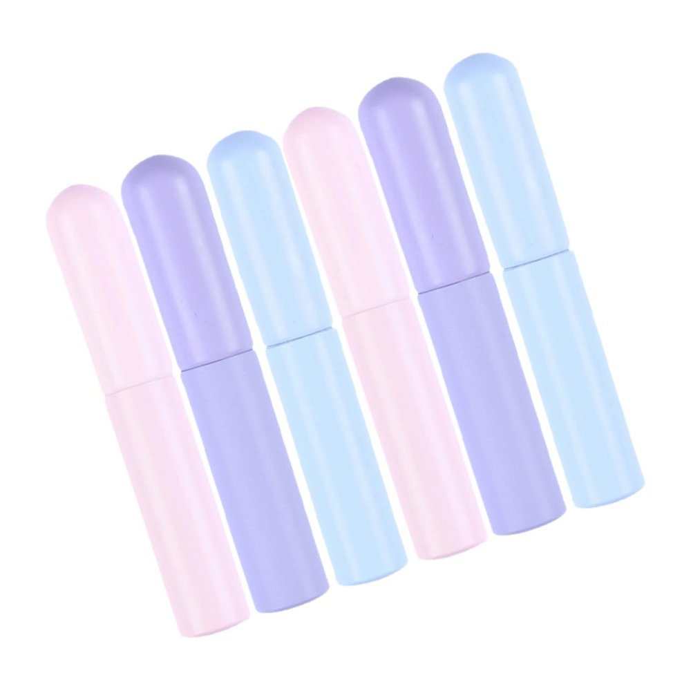 FOMIYES 6pcs Silicone Lip Gloss Applicators Cover Reusable Lip Brush for Smooth Application for Daily Makeup and Care