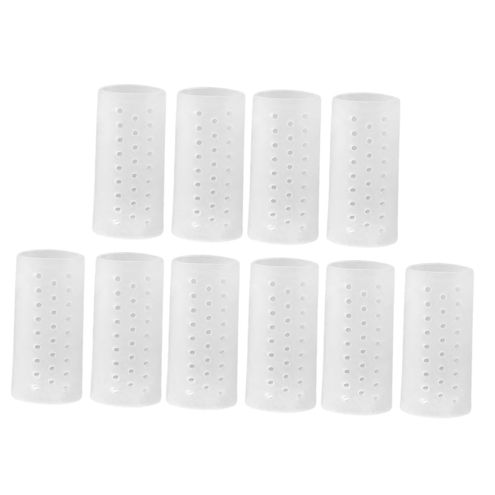 FOMIYES 5pairs Flexible Toe Protectors Anti-friction Finger Sleeves Breathable Sebs Material Comfortable for Daily Use High Heels and Sports Activities