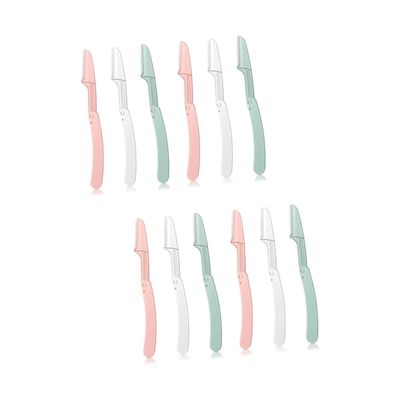 FOMIYES 12pcs Facial Hair Remover for Women Eyebrow Shaver Portable Eyebrow Trimmer Detailing Razor Beauty Tool