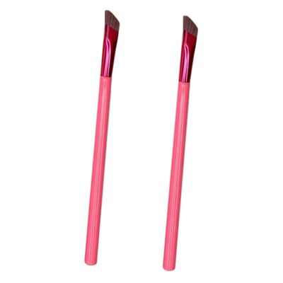 Baluue 2pcs Angled Brow Brushes for Women Eyebrow Shaping Grooming Makeup Tools Portable Precision Brush for Eyebrow Powder Concealer Red