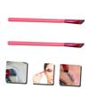 Baluue 2pcs Angled Brow Brushes for Women Eyebrow Shaping Grooming Makeup Tools Portable Precision Brush for Eyebrow Powder Concealer Red view 2