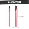 Baluue 2pcs Angled Brow Brushes for Women Eyebrow Shaping Grooming Makeup Tools Portable Precision Brush for Eyebrow Powder Concealer Red view 3