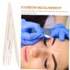 Ipetboom 3pcs Stainless Steel Eyebrow Ruler Tape Eyebrow Measuring Tool for Shaping Stencil view 3