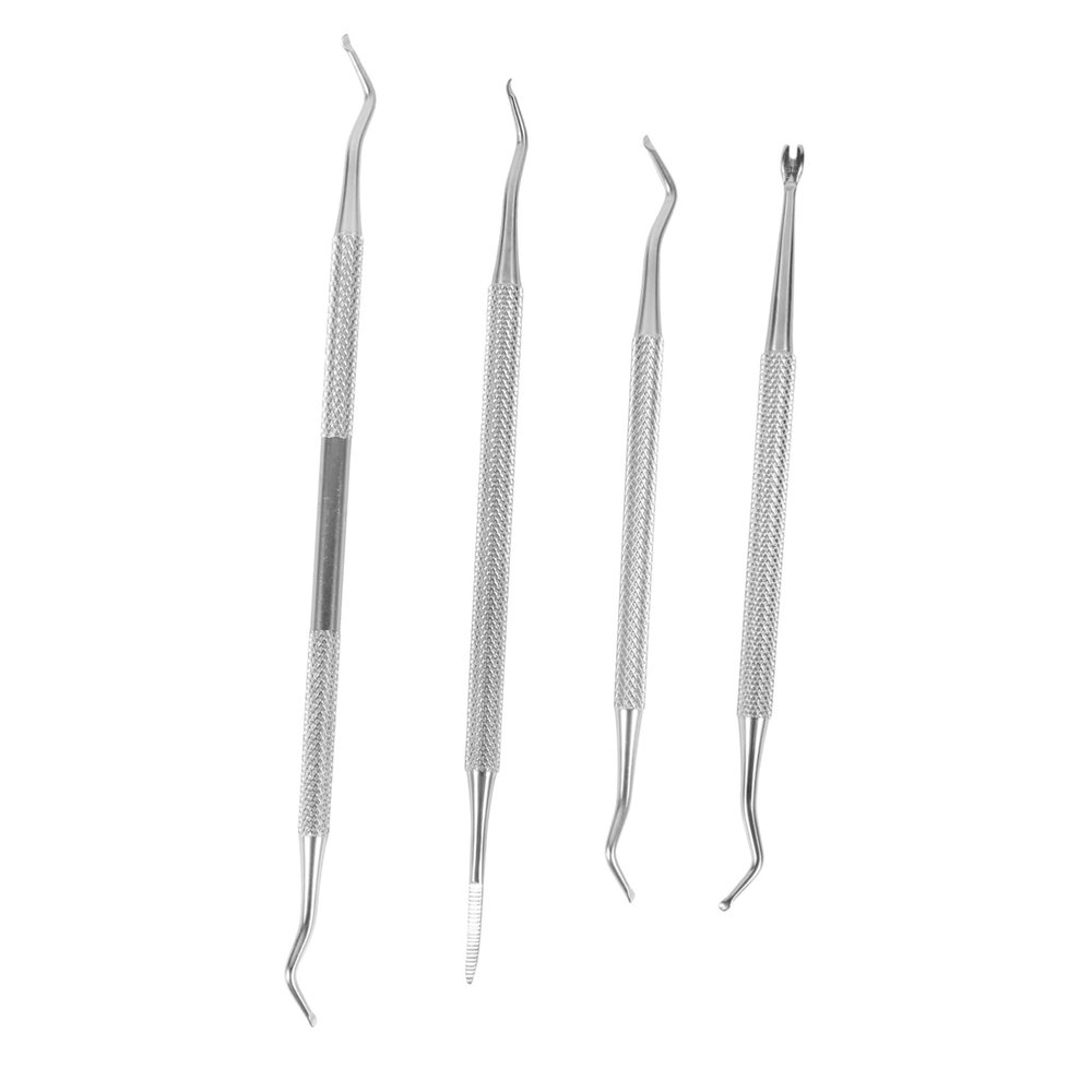 MERRYHAPY 4pcs Nail Art Tool Practical Nail Cleaning Tools for Cuticle Care Ergonomic Design for Easy Use for Home and