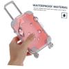 SOESFOUFU Luggage Shaped Eyelash Storage Box with Transparent Window Compact Faux Lash Case for Easy Management Cute Small for Travel and Organization view 2