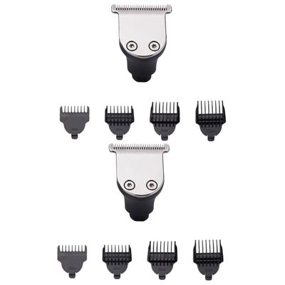 Ipetboom 2pcs Electric Beard Shaver Replacement Clipper Guide Combs - Electric Metal Accessory for Hair Trimming Salon Use