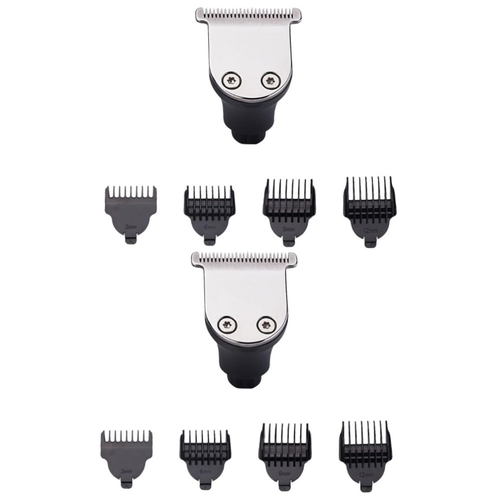 Ipetboom 2pcs Electric Beard Shaver Replacement Clipper Guide Combs - Electric Metal Accessory for Hair Trimming Salon Use