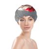 Cartoon Santa Claus Print Double Layers Shower Cap Bathing Shower Caps Ladies Men Shower Caps Salon Home Use view 3