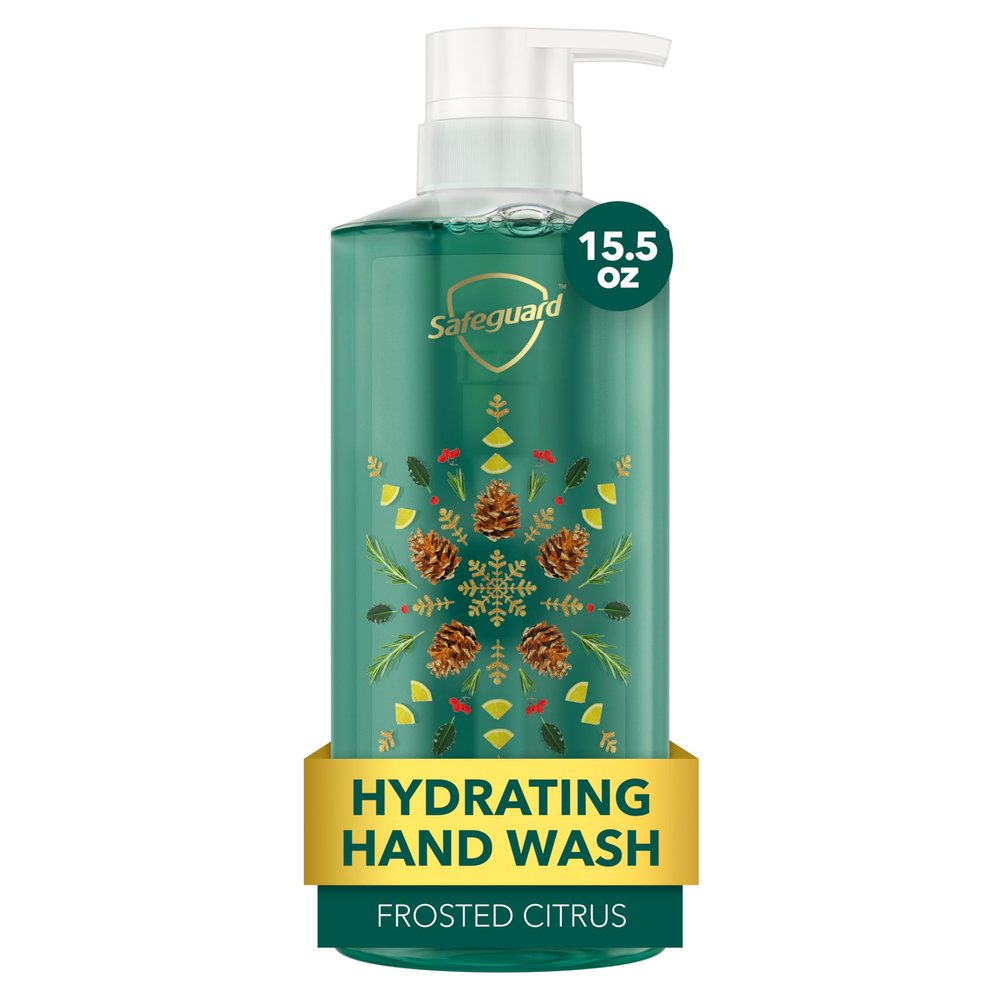 Safeguard Liquid Hand Soap, Micellar Deep Cleansing, Washes Away 99% Bacteria, Made with Natural Moisturizers, Enriched with Skin Conditioners, PH Balanced,Frosted Citrus Scent 15.5 oz
