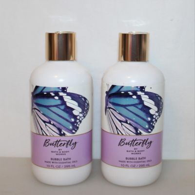 2 Butterfly Bubble Bath & Body with Essential Oils 10 oz