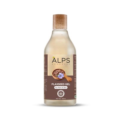 Alps'- Flaxseed Gel (300ml) (10.14 fl. oz.) I For Hair & Skin I Frizz-Control | Smoothening I Moisture Rich I Soft Long Hair | Intense Hair Nourishment | Homemade Feel